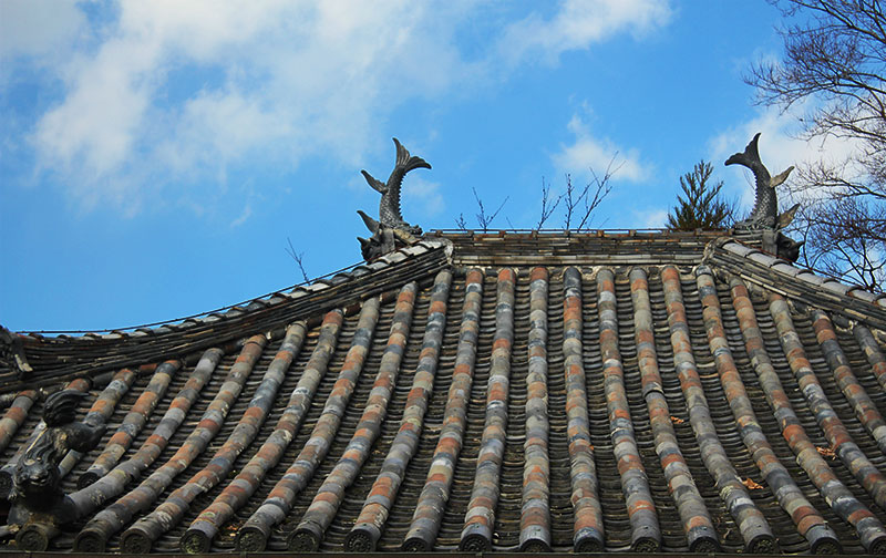 妙感寺本堂の屋根